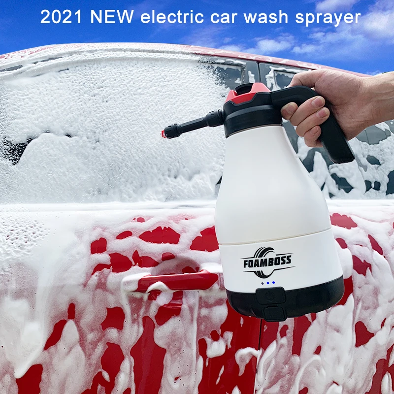 2500mAh foam boss electric sprayer 1.8L automatic pressure gun for car wash sprayer corrosion resistant acid Alkali