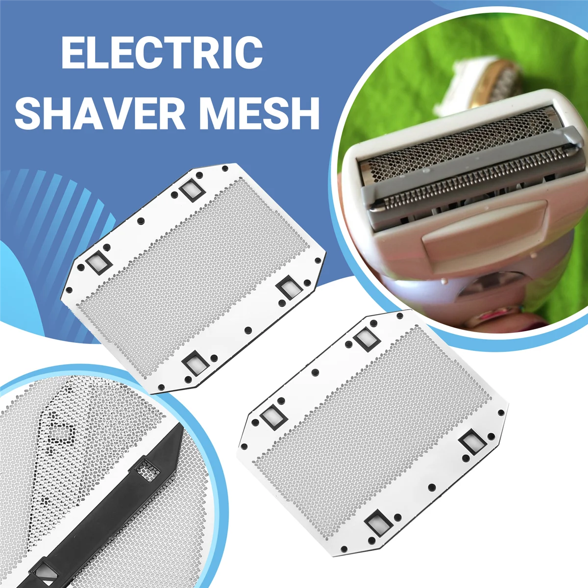 2Pcs Men's Razor Replacement Cutters Outer Foil for Panasonic ES9943C ES318 ES329 ES338 365 Men's Shaver Replacement