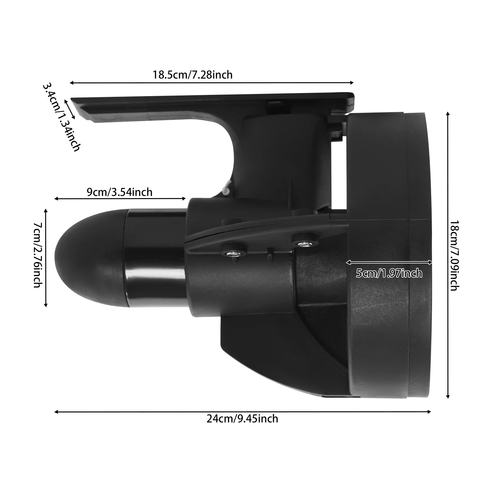 Leichter Unterwasser-Surfbrett-Antrieb - 12V SUP-Propeller mit 440LBS Max. Schubkraft, 2-Blatt-Drehpaddel (2,48-3,11 Meilen pro Stunde) – Detail 1