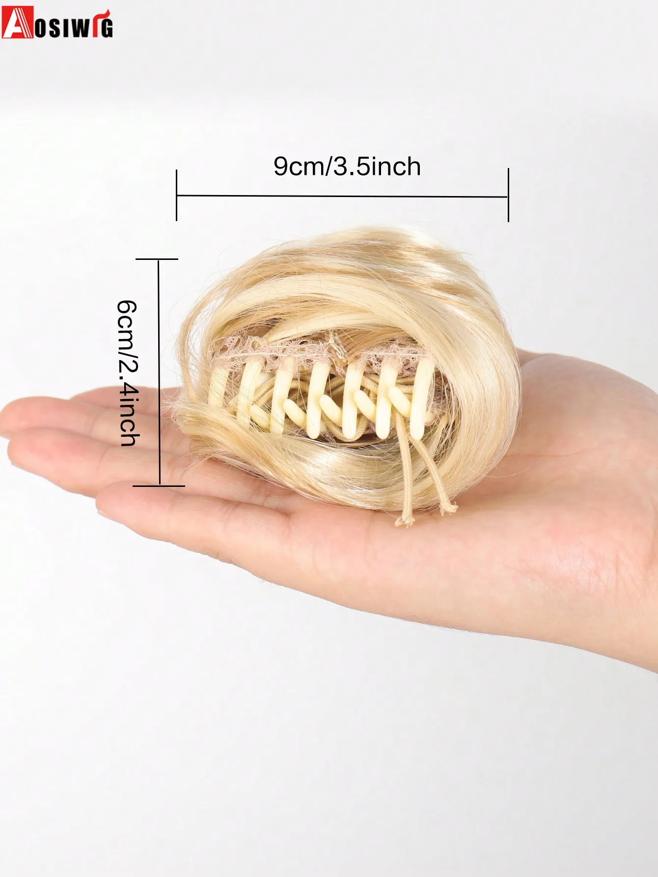 Ashifts-Postiche chignon synthétique ultraviolet pour femme, postiche chignon désordonné, bande élastique, fausse pince à cheveux en caoutchouc, queue de cheval à pince