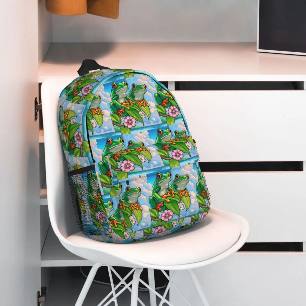 Cartoon Jungle Frogs Backpack Hot Sale Daypack Large Capacity Boys Girls BookBag Shoulder Bags for Men Women School Bag