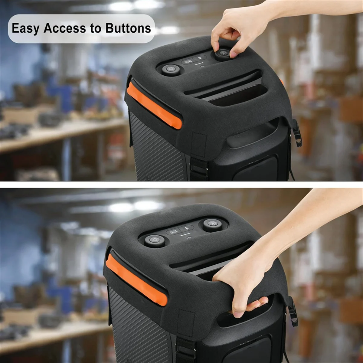 حقيبة حمل للسفر AT42 لمكبر الصوت PartyBox 110 EVA غطاء بديل واقٍ مع حزام كتف مزدوج