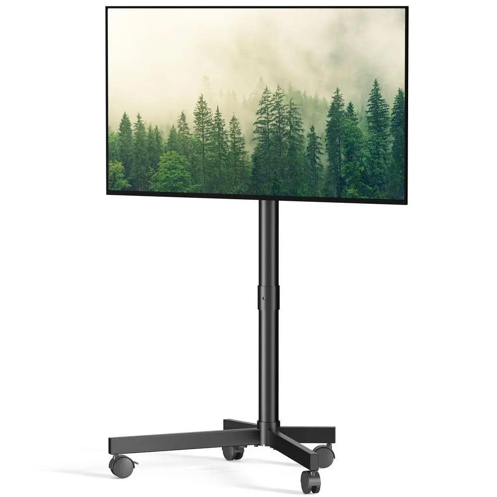 

Мобильная подставка для телевизора с регулировкой высоты, для LCD, LED, OLED телевизоров с плоским и изогнутым экраном до 23-60 дюймов, до 88 фунтов, портативная тележка для ТВ.