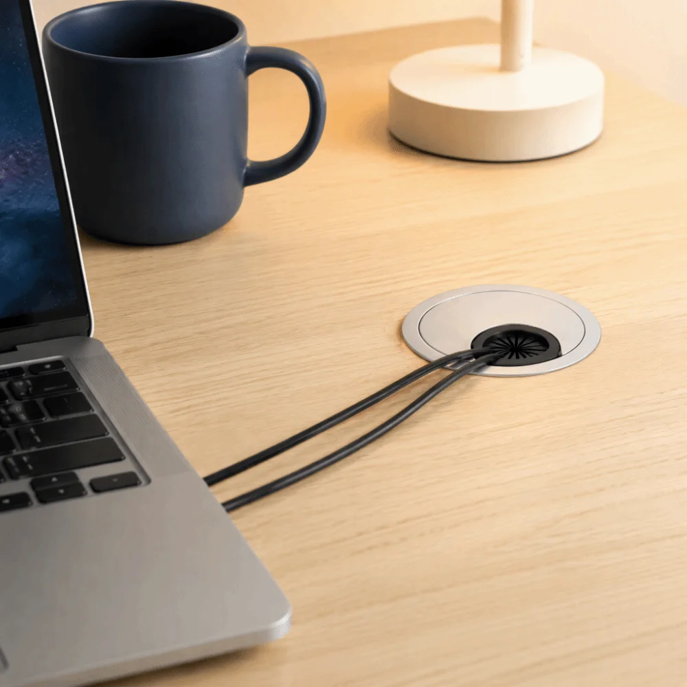 4pcs Durable 60mm Diameter Desk Grommet Zinc Alloy Round Cable Hole Cover Wire Cord Organizer Home