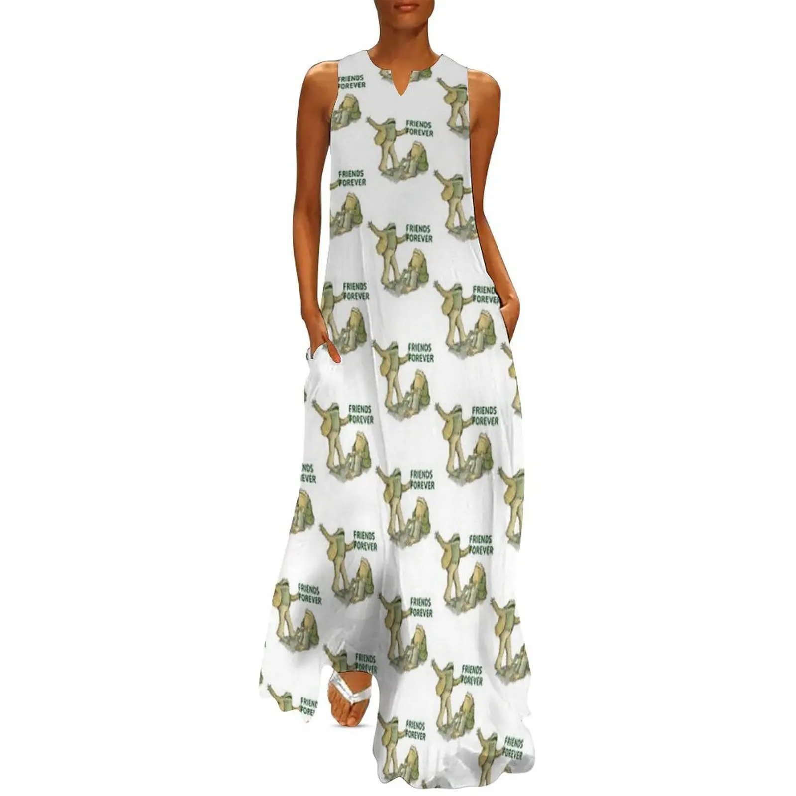 

frog and toad cute Long Dress clothes for women evening dress woman dresses ladies 2025 summer elegant women's sets