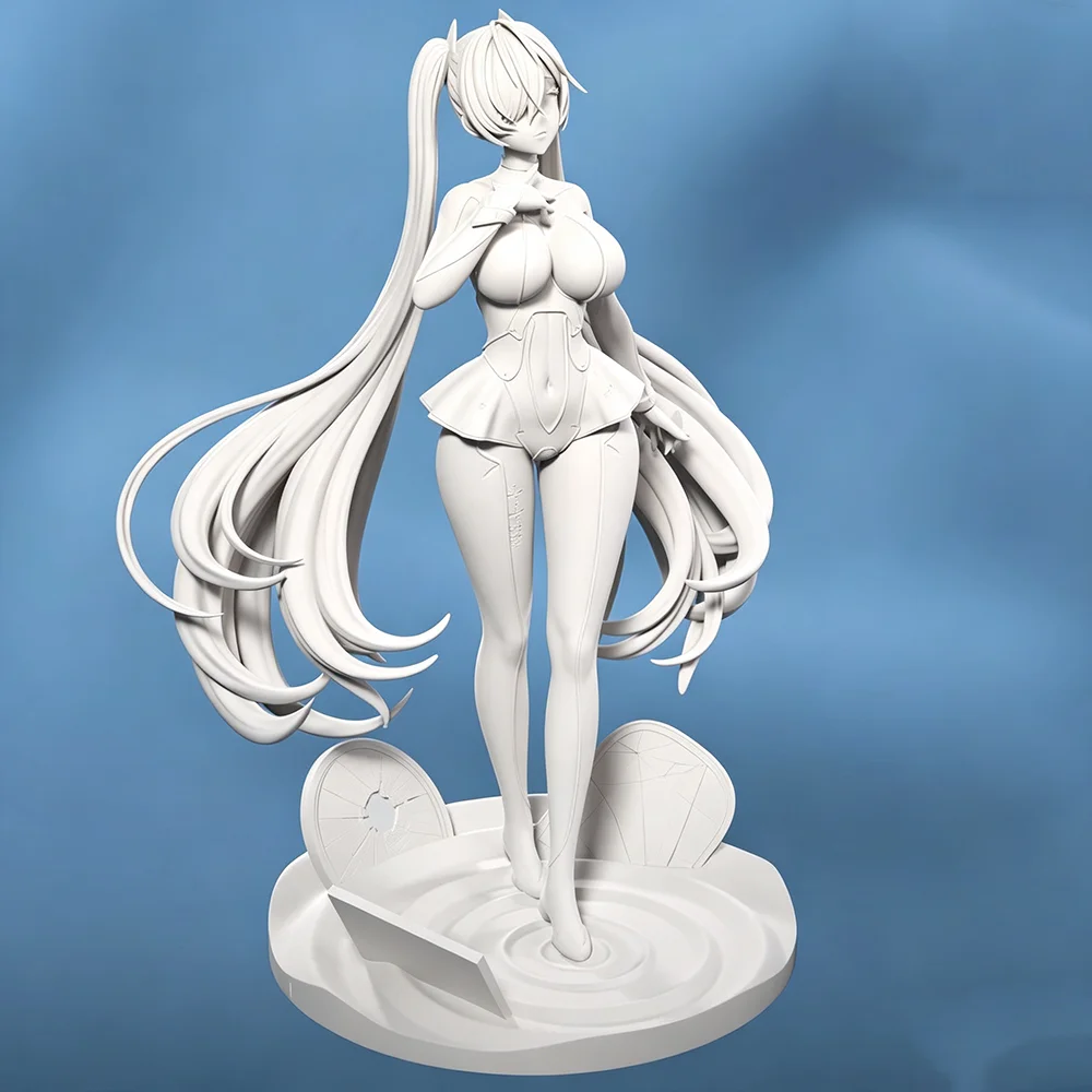 Goddess of Victory Cinderella 3D Print Unpainted Resin Model Kit DIY Coloring Self-assembly Resin Figurine Sculpture Model