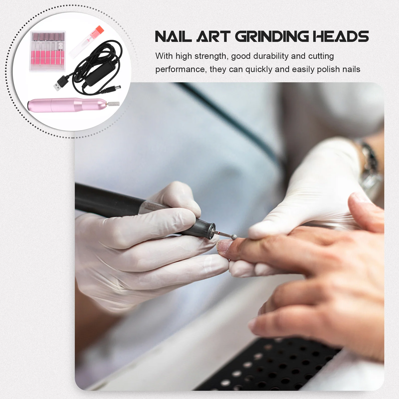 1 conjunto de máquina de broca elétrica sem fio polidor moagem para manicure pedicure arte salão kit ferramenta profissional ferramentas manicure