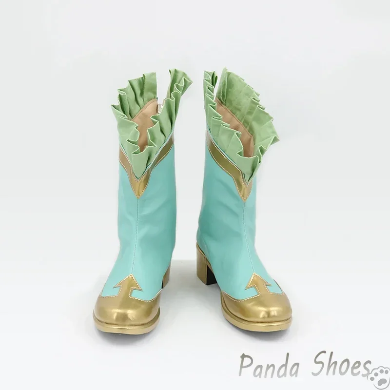 Umamusume Pretty Derby Grass Wonder Cosplay Schoenen Anime Game Cos Lange Groene Laarzen Cosplay Kostuum Prop Schoenen voor Halloween Party