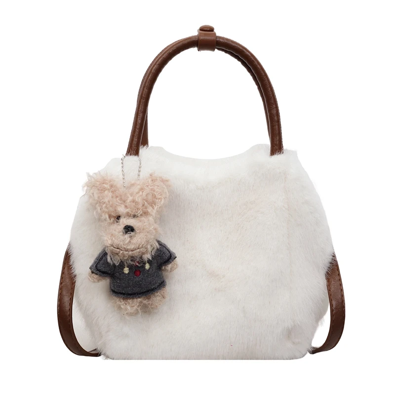 

Осень-зима, повседневная плюшевая сумка из мягкого пушистого искусственного меха, женская маленькая сумка через плечо Bolsa Feminina