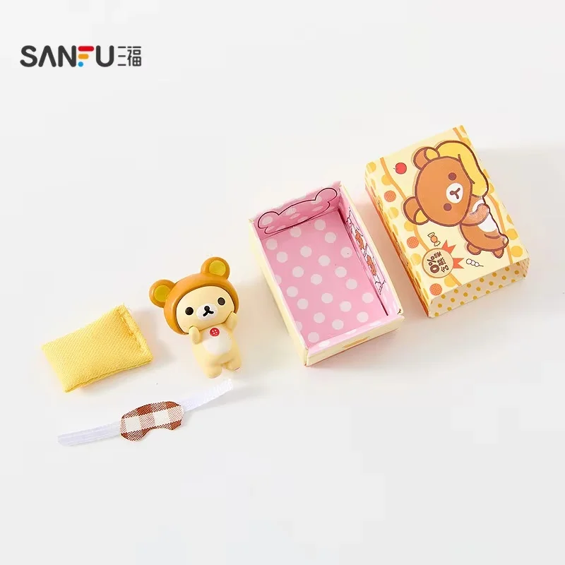 

Sanfu Authentic Rilakkuma Candy Box Mini Blind Mystery Box Kawaii Cute Collectible Figure Desktop Decor Gift For Women