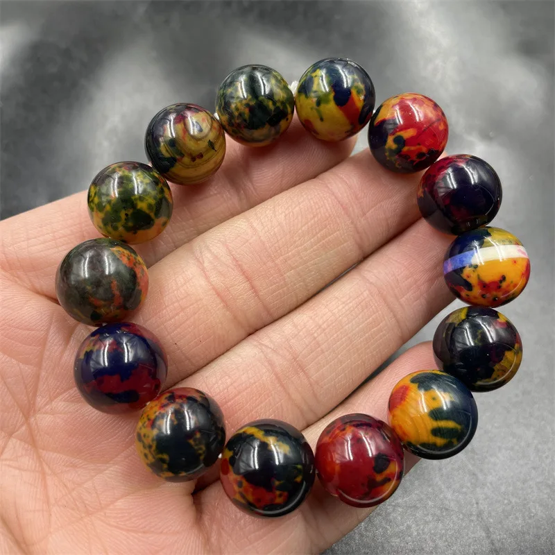 Vintage colored agate round bead bracelet with multiple precious beads and agate bracelets fashionable temperament Versatile
