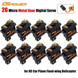 1/5/10pcs DSPOWER 2G Micro Metal Gear Digital Servo Mini Motor 4.8-6V for RC Car Airplane Fixed-wing Helicopter Boat Duct Robot