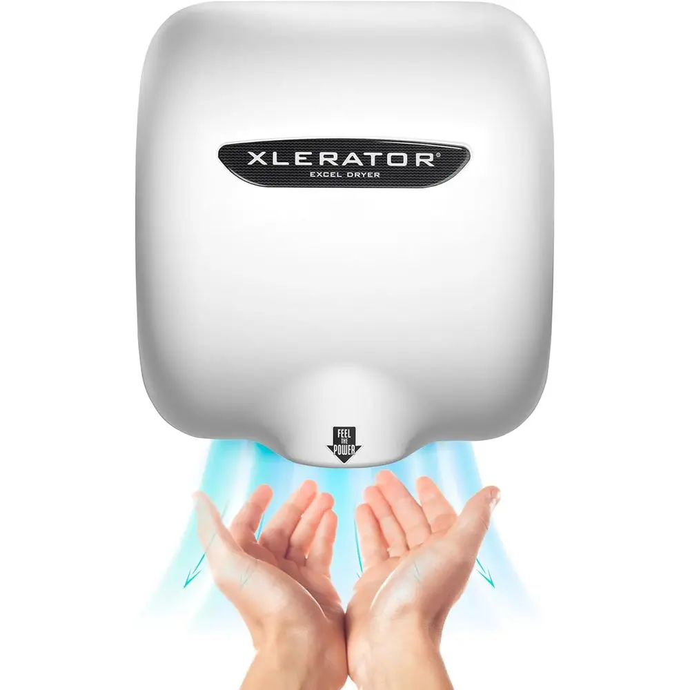 

XL-BW Automatic High Speed Hand Dryer with White et (BMC)Cover and 1.1 Noise Reduction Nozzle, 12.5 A, 110/120 V