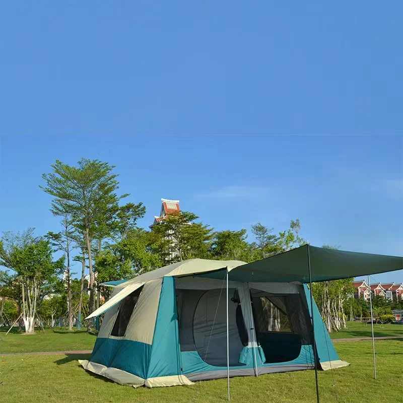 Factory All New  Outdoor Waterproof Camping Oversize Tent Apply to 8-10 People Accept Customized Family Camping Equipment