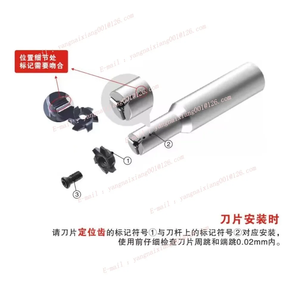 Modular Slot Milling Cutter ISO Metric / TR-type Thread Mill CNC Replaceable Cutter Head Grooving Milling Cutter
