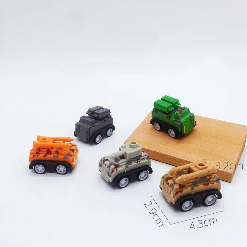 Mini Cartoon Pull Back Car Toys para meninos, Camuflagem Veículo Militar, Brinquedo Infantil Puzzle, Festa de Natal, Presente de Aniversário para Crianças, Divertimento, 5pcs