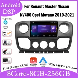 DSP Android 14 For Renault Master Nissan NV400 Opel Movano 2010-2021 Car Radio Autoradio Stereo Multimedia Carplay Navigation