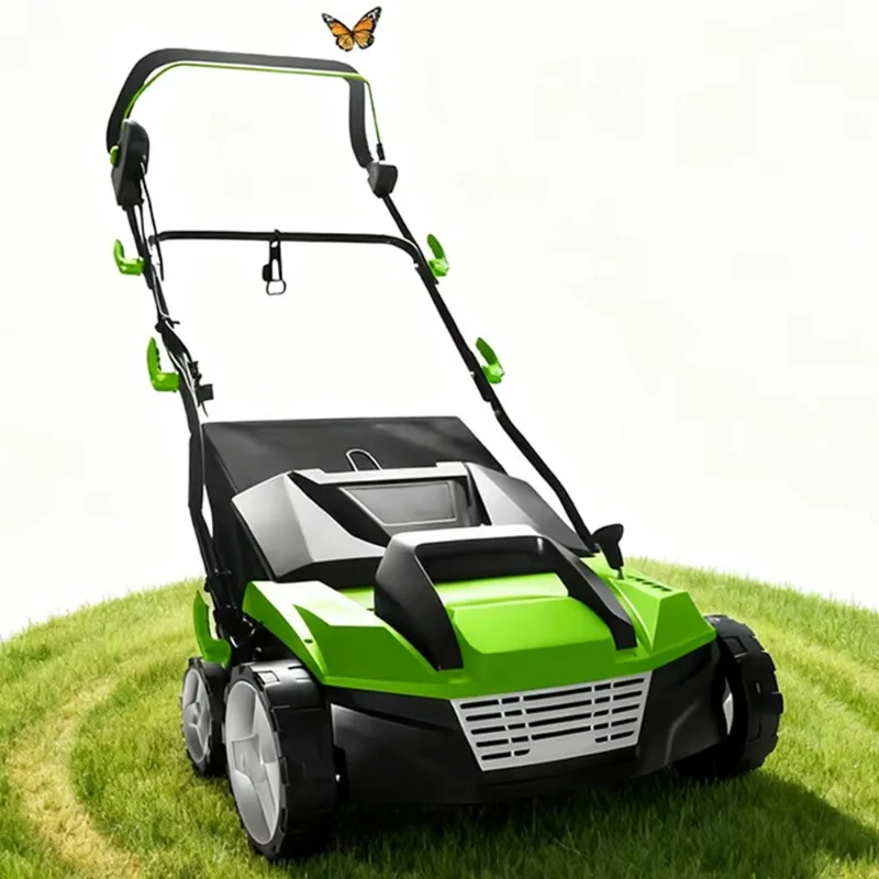 Vertak 1800W 360mm Cutting Width 2in1 Lawn Aerator & Dethatcher-Lawn Aerator 45L Grass Bag 3500rpm Speed for Home Yard Garden