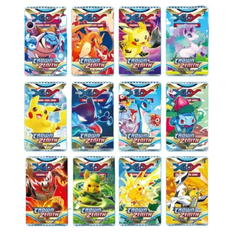 Random Box/324PCS Original Pokemon Cards Deck Box Cute Pikachu Party Games Anime Cards VMAX GX English Table Game Playing Cards