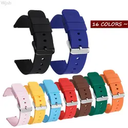 Universal Silicone Strap 12mm 14mm 16mm 18mm 20mm 22mm 24mm Replacement Band for Samsung Galaxy Active2 Huawei GT 2 Smart Watch