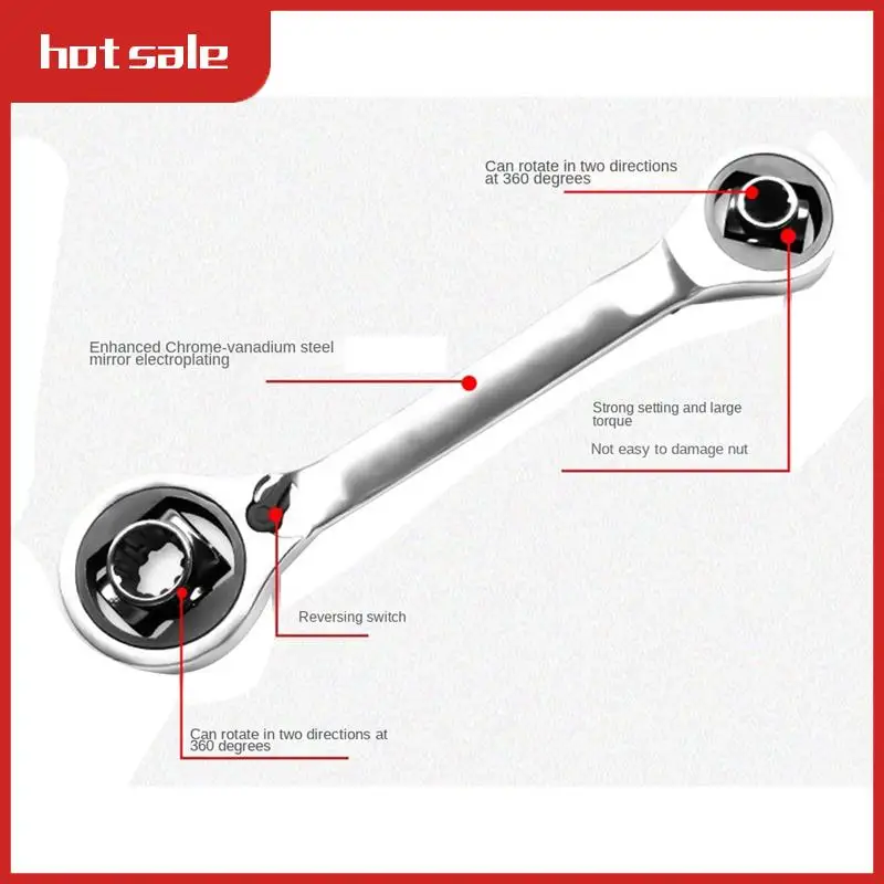 

A57M-Multifunctional Ratchet Socket Wrench Universal Wrench Two-Way Ratchet Wrench Auto Repair Tool