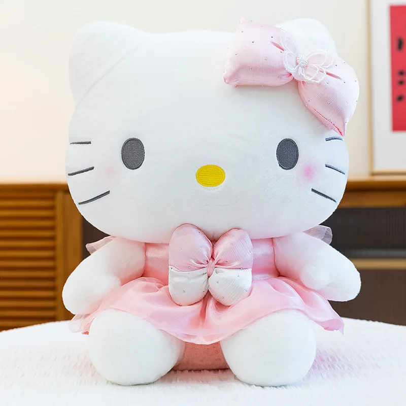 30CM Cartoon Hallo Kitty Bogen Plüsch Puppe PP Baumwolle Gefüllt Kissen Kawaii Sofa Kissen Dekoration Ornament Geschenk für Freunde