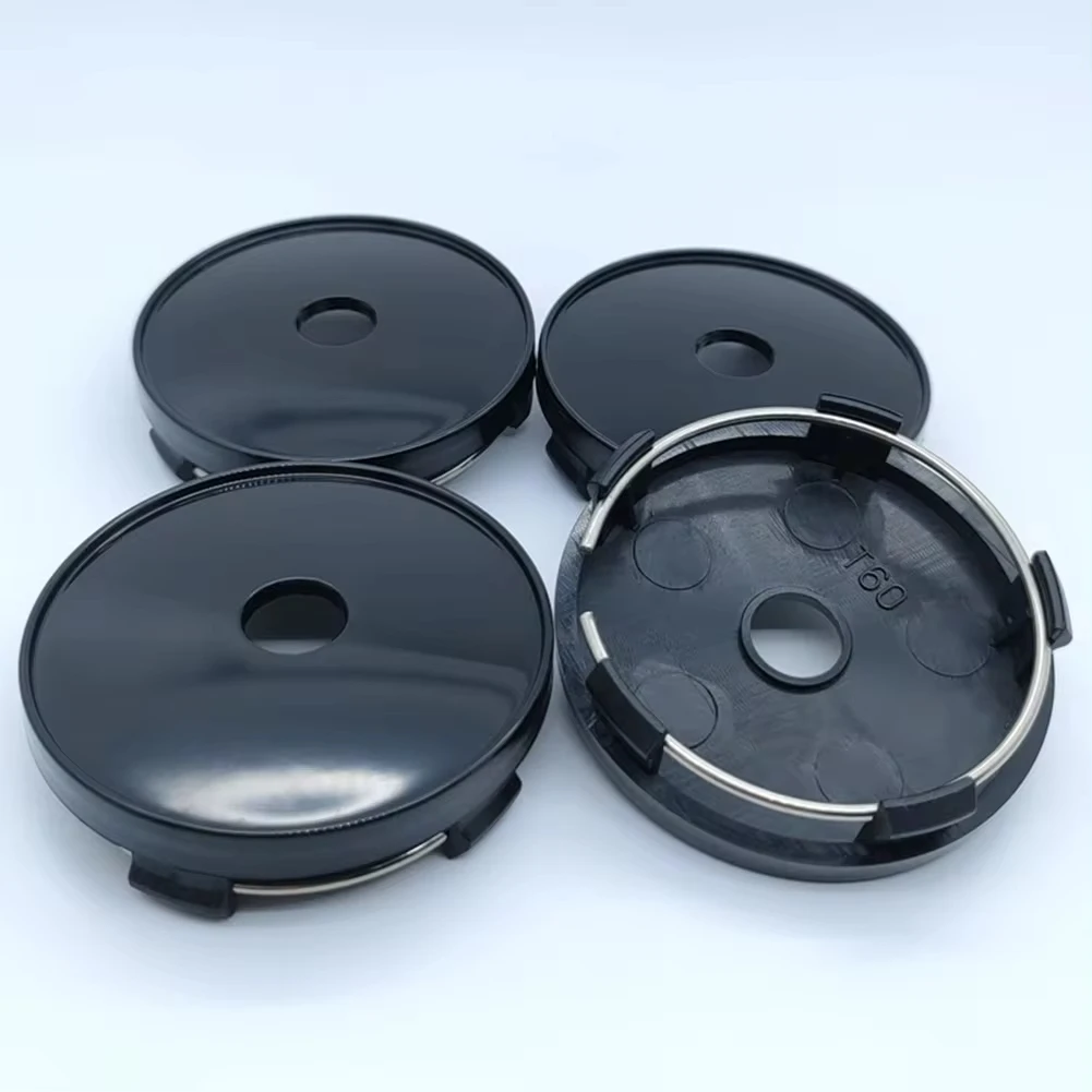 4pcs/set Universal 60mm Black Car Wheel Center Cap Hub Covers Badge For Mercedes Benz BMW Toyota Tesla Ford Mazda KIA Honda