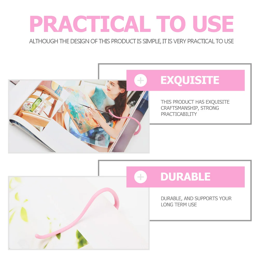 

2pcs Reading Clip Adjustable Book Holder For Hands-Free Reading Book Pages Holder Stand Desktop Organizer