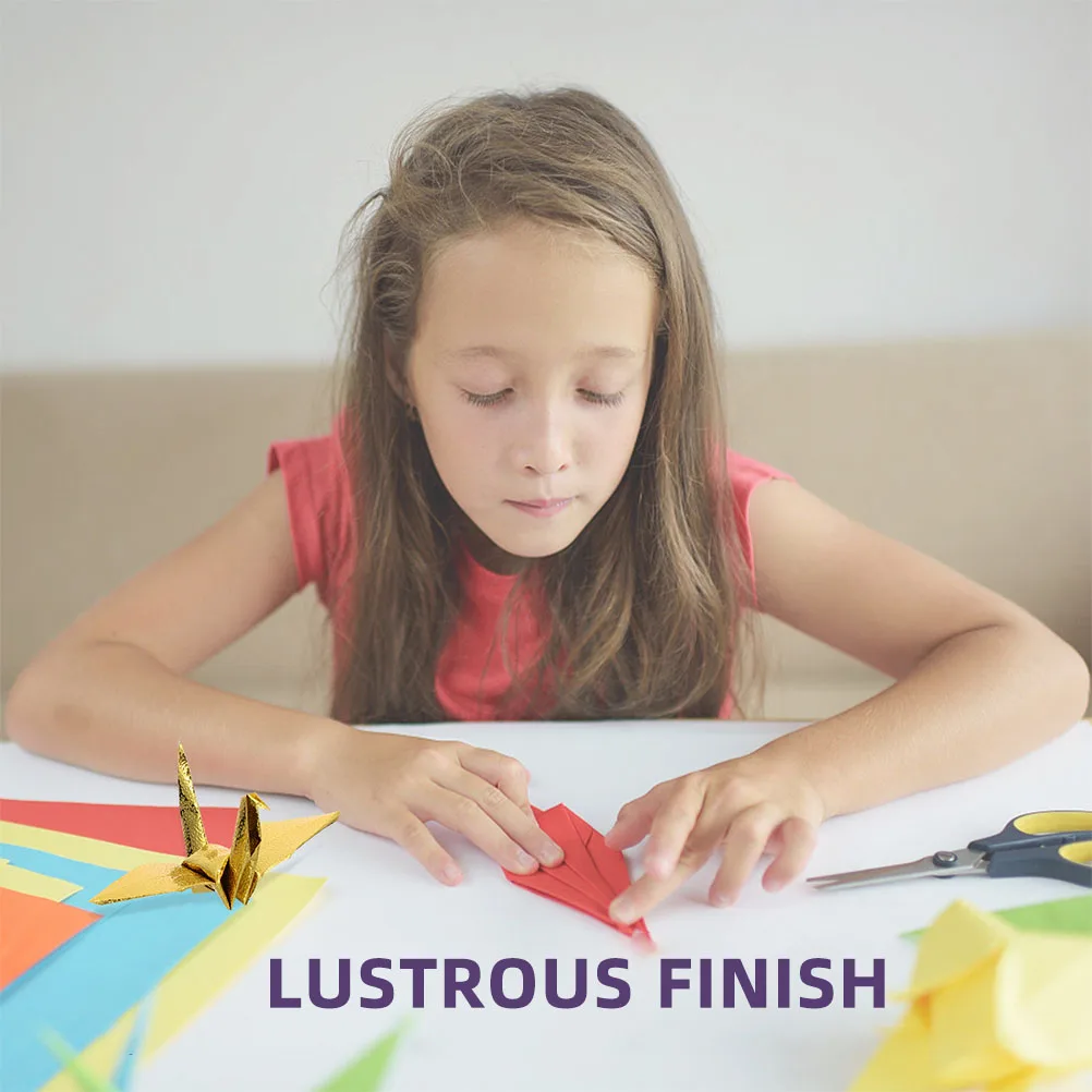 200 ورقة مشرقة من جانب واحد اوريغامي ورقة لامعة مربع قابلة للطي لتقوم بها بنفسك كرين القلب الحرف مشرق ورقة قابلة للطي #6