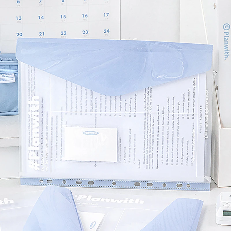 2Style 3pcs/set Loose-leaf Document Bag Planwith PP Waterproof Document Student Exam A4 Storage Bag