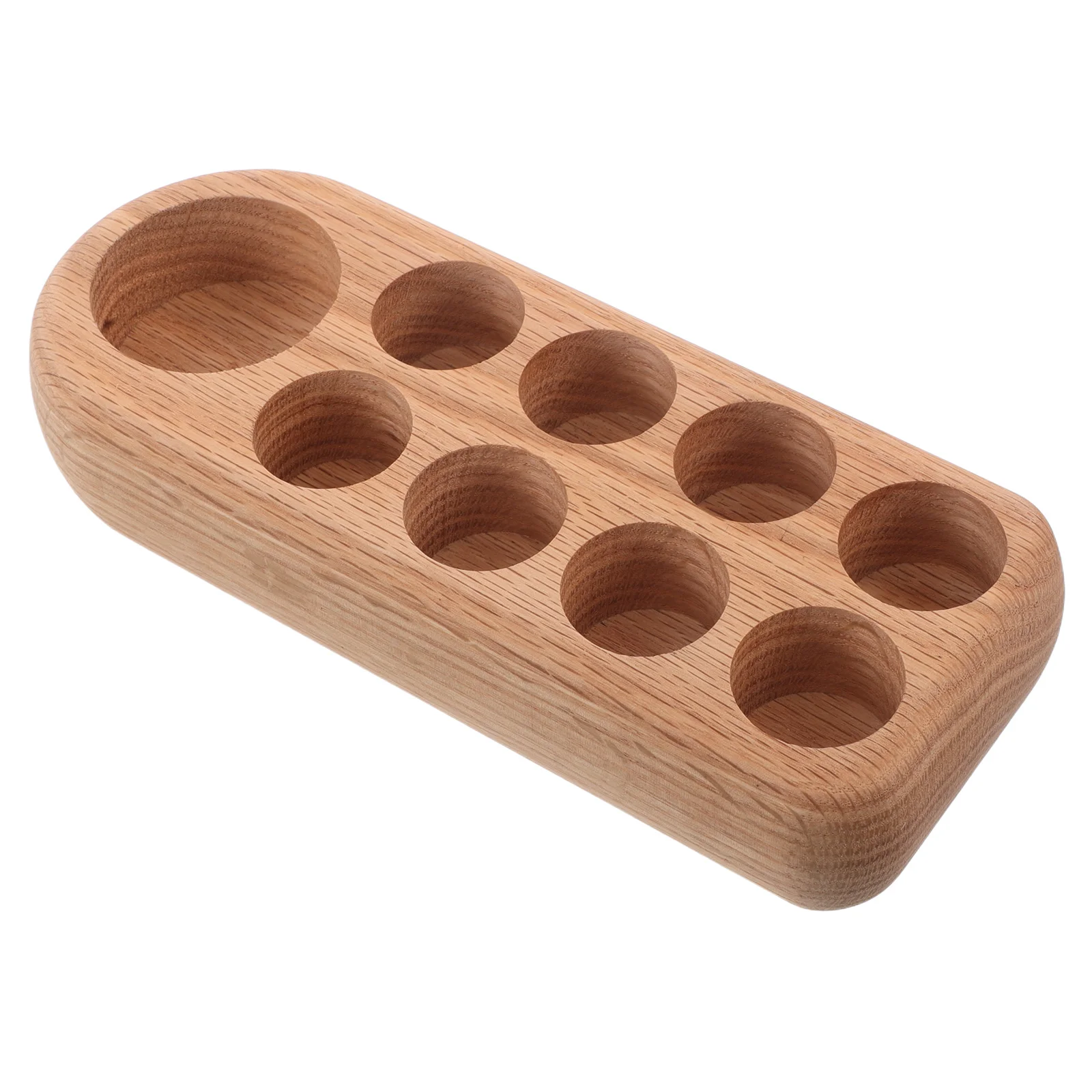 

Solid Essential Oil Display Rack 9 Slots Natural Wood Organizer For Essential Oils Perfumes Nail Polish Bedroom Bathroom Office