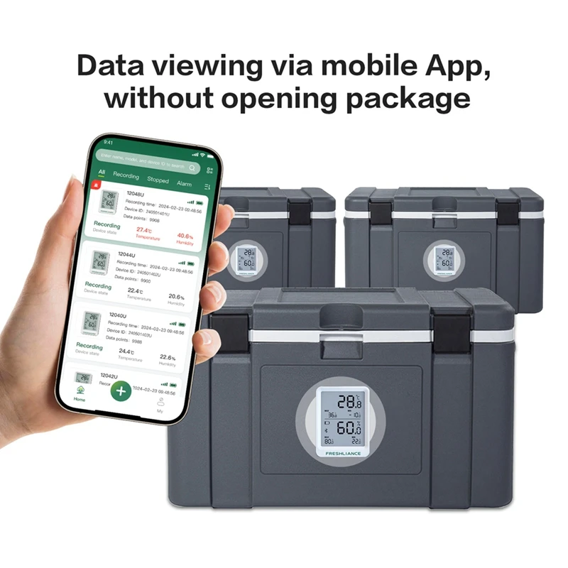 Enregistreur de température et d'humidité, Bluetooth, moniteur de température et d'humidité, prise en charge des rapports de données automatiques pour boîte à couver