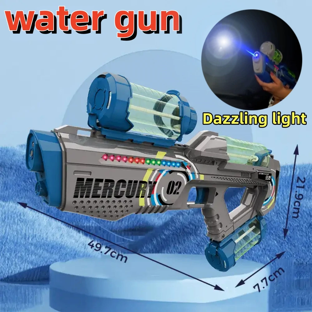 

Electric Automatic Water Gun with Dazzling Light High Pressure Strong Charging Energy 10m Long Range Water Gun Children's Toy