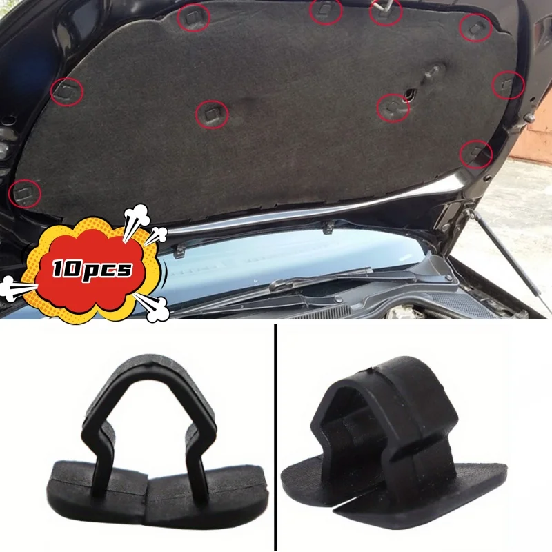

10PCS Car Hood Insulated Plastic Retaining Clips Set 1H5863849A01C For Vw Audi A4 A6 Cabriolet Quattro S4 S6 Beetle Golf Jetta