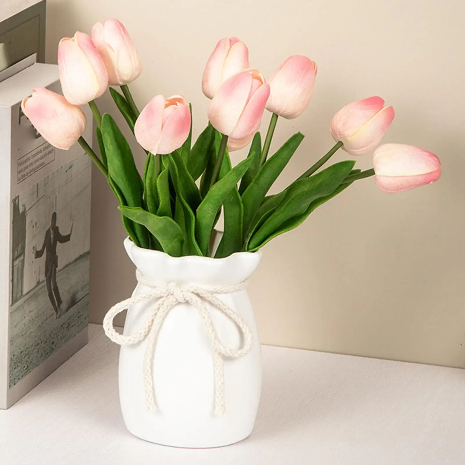 Minimalist Vase Geometric Decorative Flower Container Art Centerpiece for Dining Table Office Modern Decor