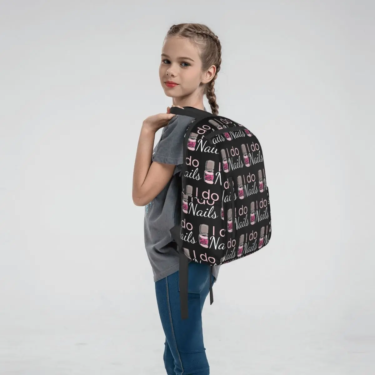 I Do Nails Fingernail Manicure Studio Backpack Daypack Boys Girls BookBag School Bag Shoulder Bags for Men Women