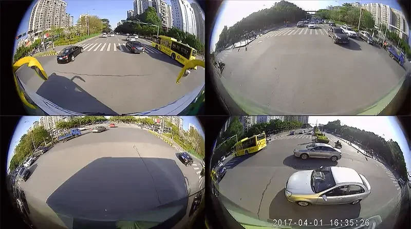 Front And Rear Semi 2ch Trailer Dashcam 4 Car Camera Truck Bus Waterproof 360 Surround View Camera System