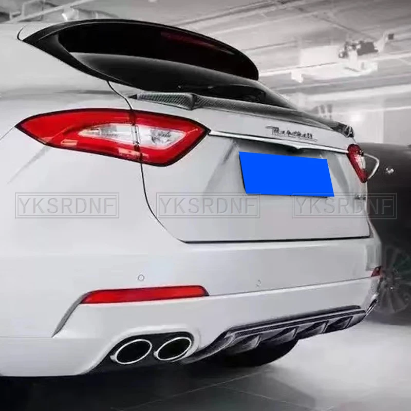 Carbon Fiber Rear Bumper Exhaust Diffuser Lip For Maserati Levante S Sport Base Sport Utility 4 Door 2016-2018