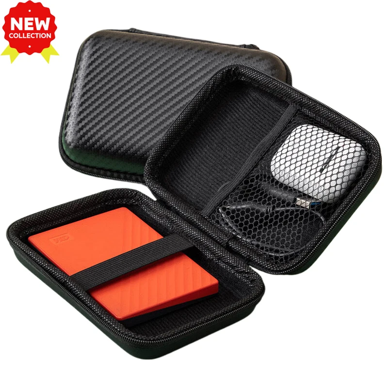 

1pc Black Portable EVA Phone Charger Shaver Zipper Bag Protection Case Hard Disk Data Cable Headphone Storage Pocket Pouch