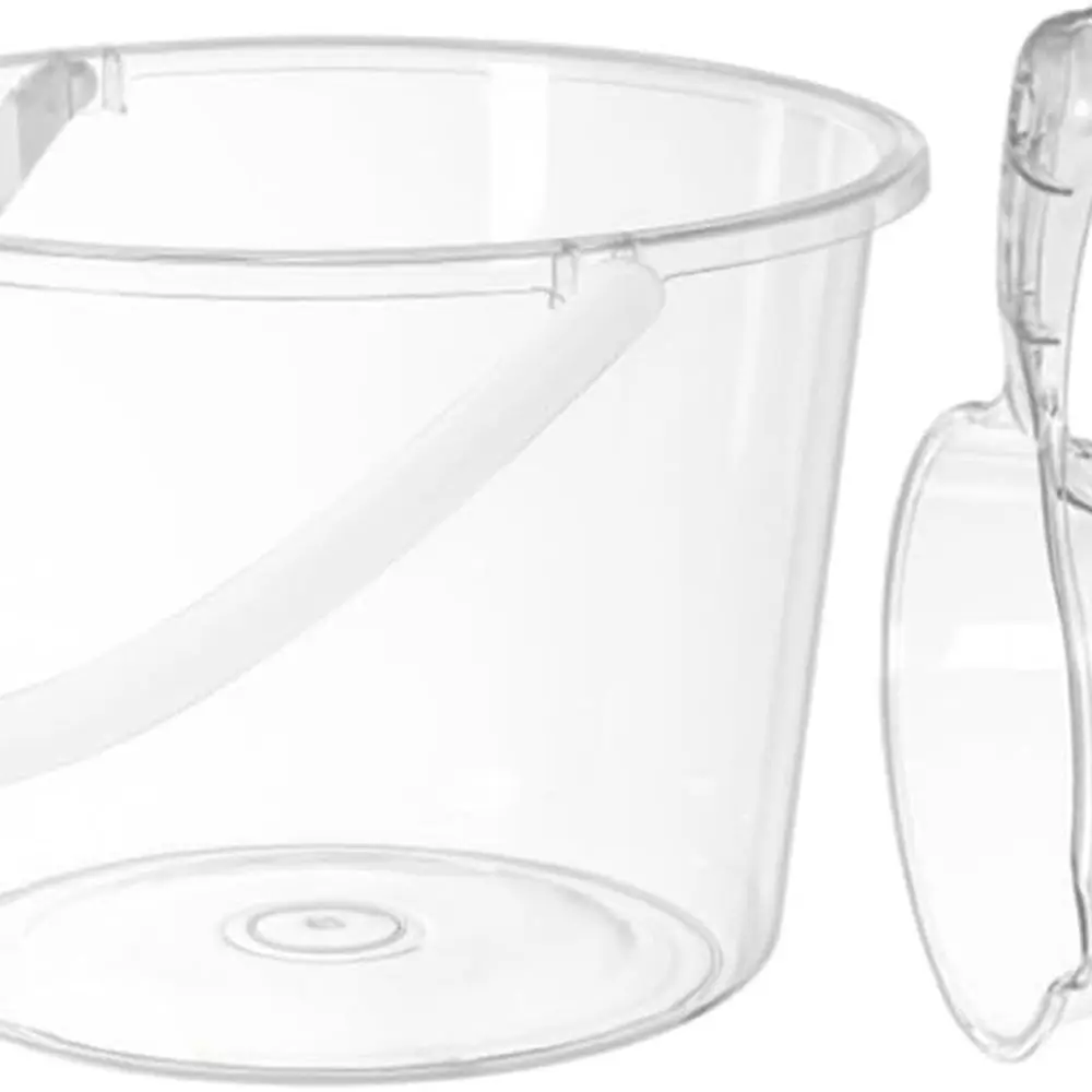 

Large Round Plastic Water Bucket with Handle for Home, Garden, and Kitchen Use