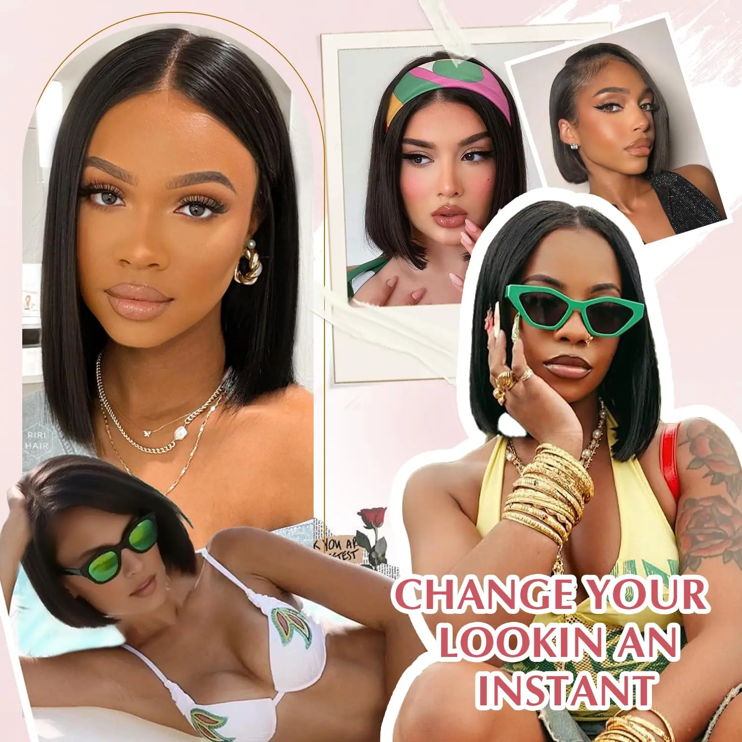 Smilegirl 5x5 HD Lace Short Bob Wig Human Hair Wear And Go Glueless Wigs Straight Closure Wig Human Hair Wigs Pre Plucked For Black Women - view 6
