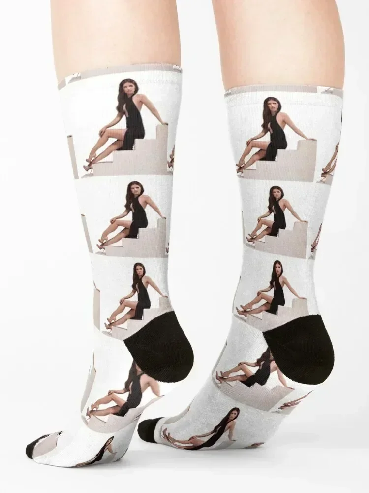 Anna Kendrick- a simple favour Socks sheer Climbing sport new in's Men Socks Women's