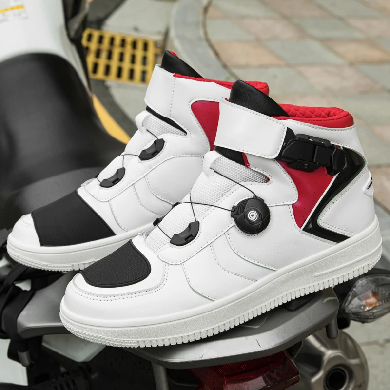 

Профессиональные мотоциклетные защитные ботинки для верховой езды унисекс, четырехсезонная повседневная модная удобная обувь для езды на мотоцикле по бездорожью