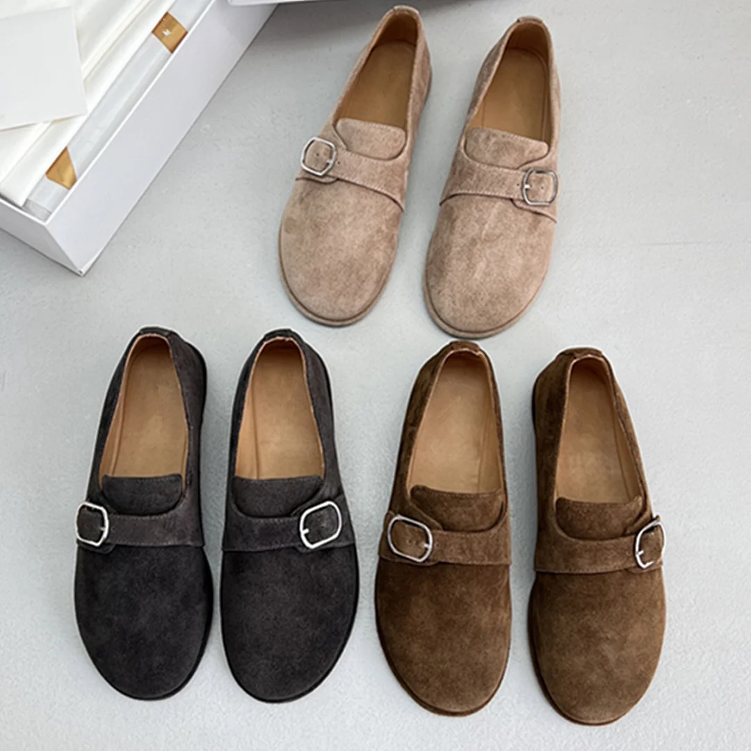 

Maxdutti 2026 French Fashion Super Soft Comfortable Shoes Minimalist Genuine Leather Woman Shoes Shoes For Woman Loafers Flats