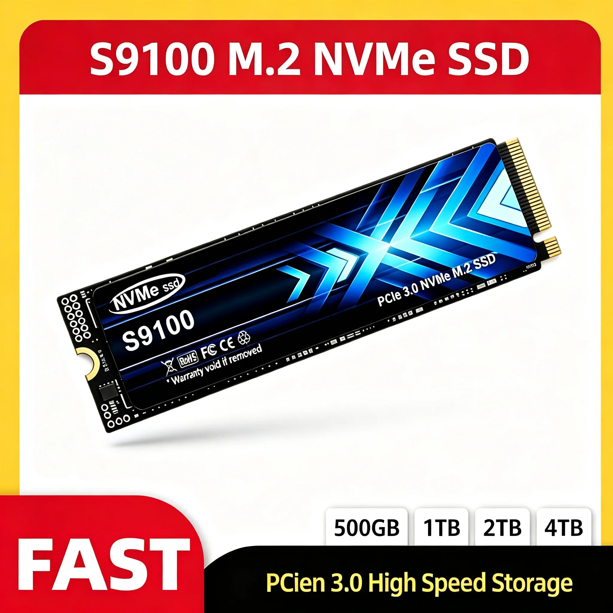 2026 New High Speed PCIe Gen4 NVMe M 2 SSD 1TB 2TB 4TB S9100 SSD Gaming Drive For Laptop PC OEM Original