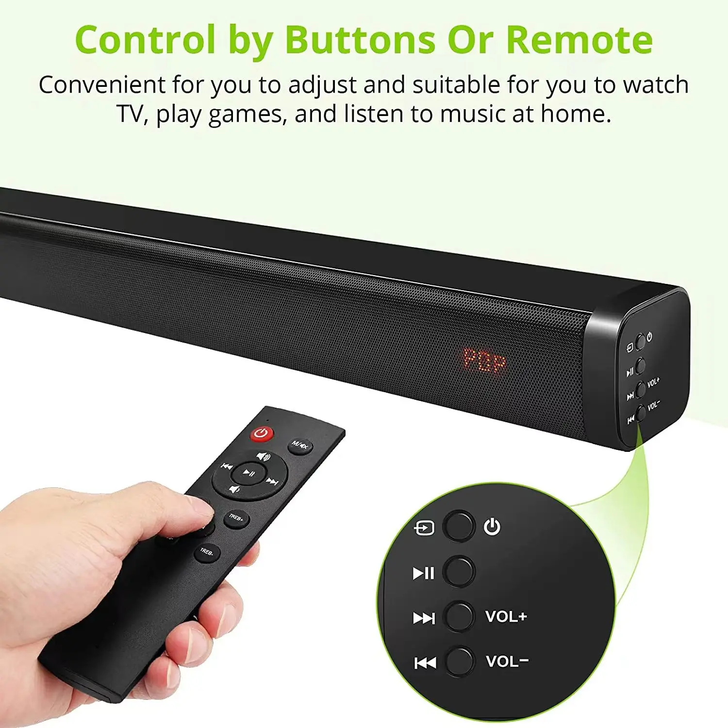 Sounderlink staccabile Bluetooth TV Soundbar altoparlante wireless Torre HiFi Audio home theater Sound bar ottico HDMI per TV LED