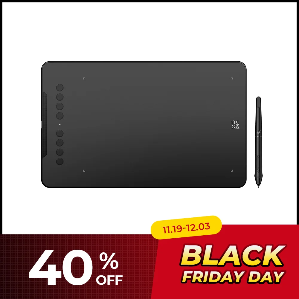 XPPen Deco 01 V3 Digital Graphics Tablet 10x6 inch 16384 Level Battery-free Pen Support Windows Mac for Drawing Animation