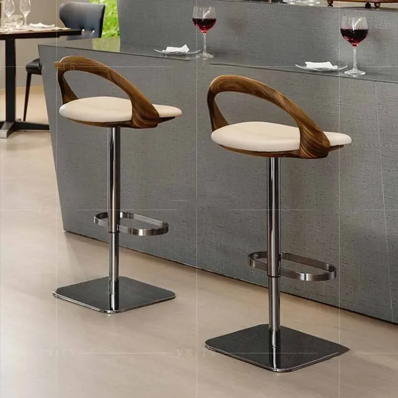 Krzesla-silla giratoria de lujo minimalista para oficina, mueble suave y moderno para Bar, comedor, cafetería, salón, ergonómico