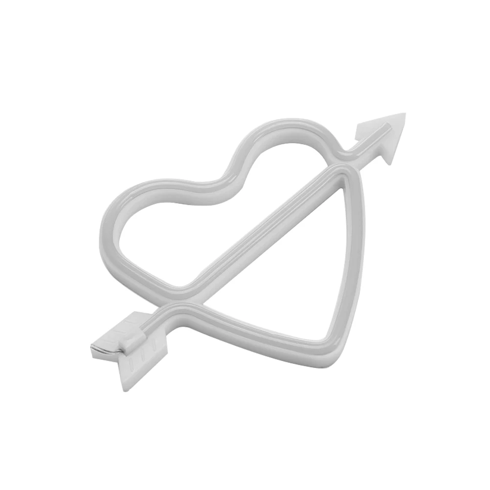 LED Neon Sign Heart Shape Pink Light Low Power Consumption Night Lamp for Bedroom Party Wedding Decoration Proposal Light