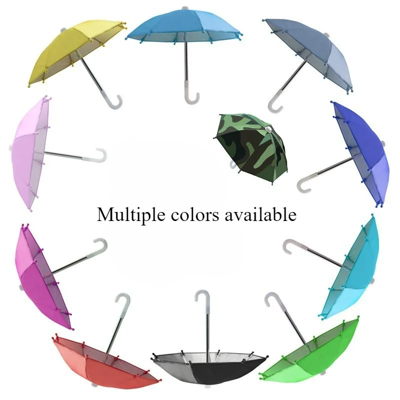 27cm Mobile Phone Holder Mini Umbrella Outdoor Cycling Motorcycle Mobile Phone Sunscreen Umbrella for Delivery Drivers